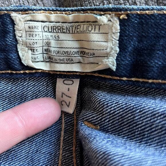 Current/Elliott The Boyfriend Loved Jeans 27 Dark Wash Relaxed Fit Made in USA - Picture 7 of 9